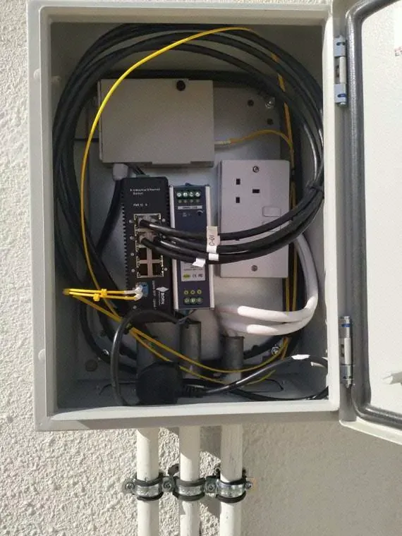 Electrical enclosure with cabling terminated